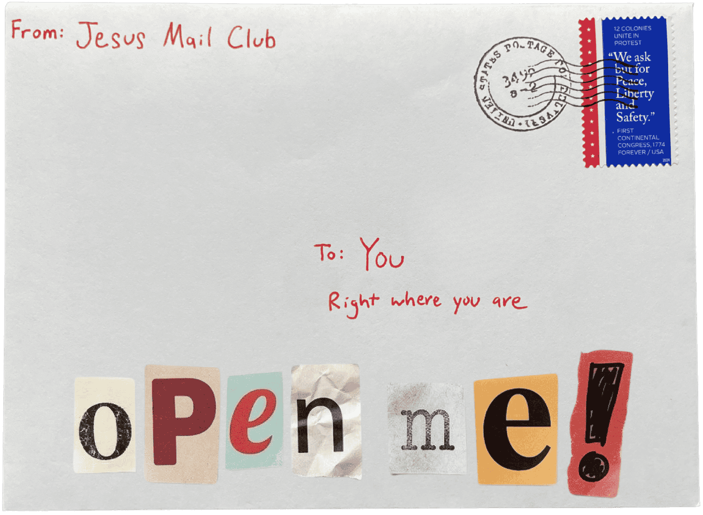 A closed envelope